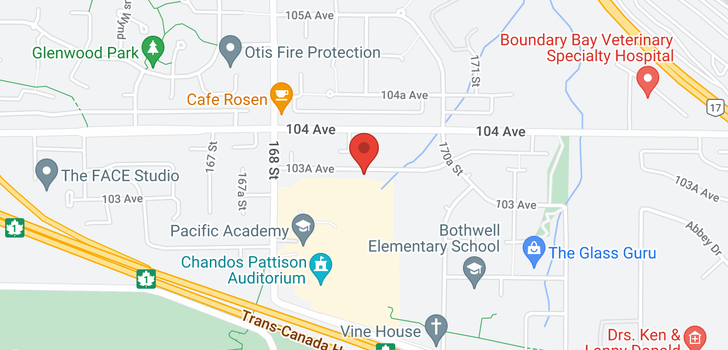 map of 16950 103A AVENUE